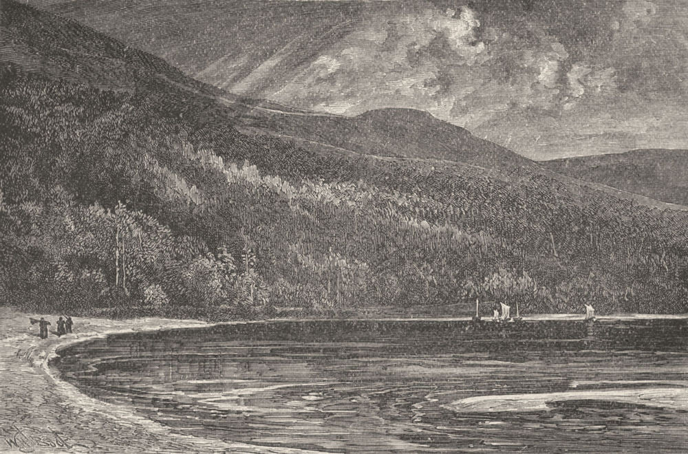 IRELAND. Wicklow. Lough Tay 1898 old antique vintage print picture